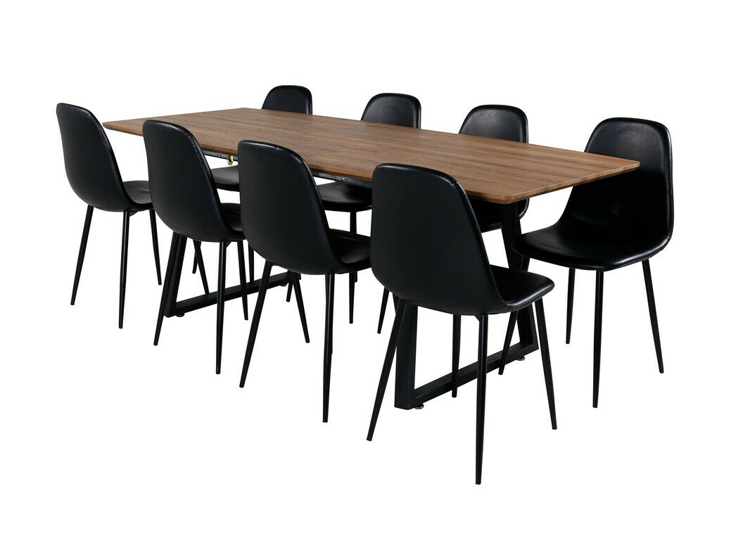 Маса и столове за трапезария Dallas 331 (Черен)