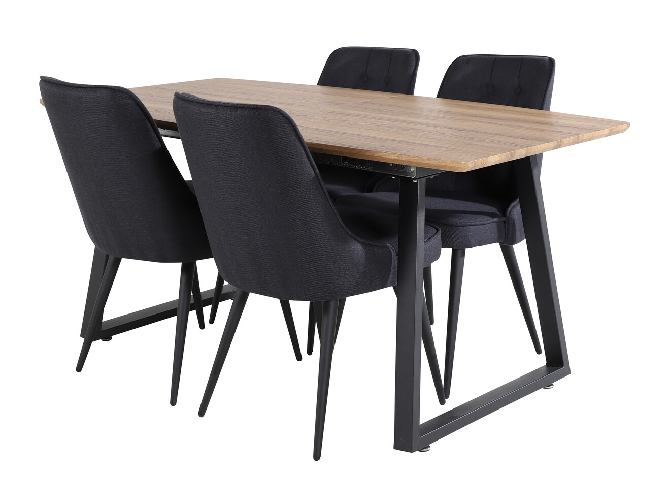 Маса и столове за трапезария Dallas 332 (Черен)