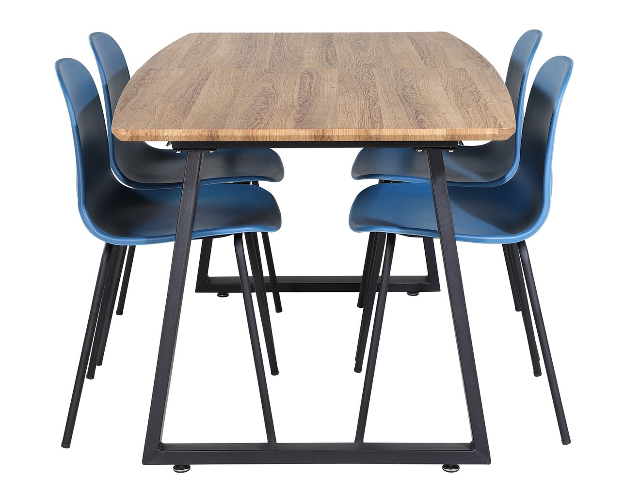 Маса и столове за трапезария Dallas 333 (Син + Черен)