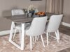 Маса и столове за трапезария Dallas 1805 (Бял + Светло сив)