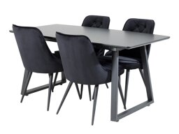 Маса и столове за трапезария Dallas 1993 (Черен)