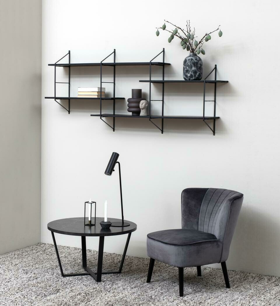 Масичка за кафе Norsica 321 (Черен мрамор + Черен)