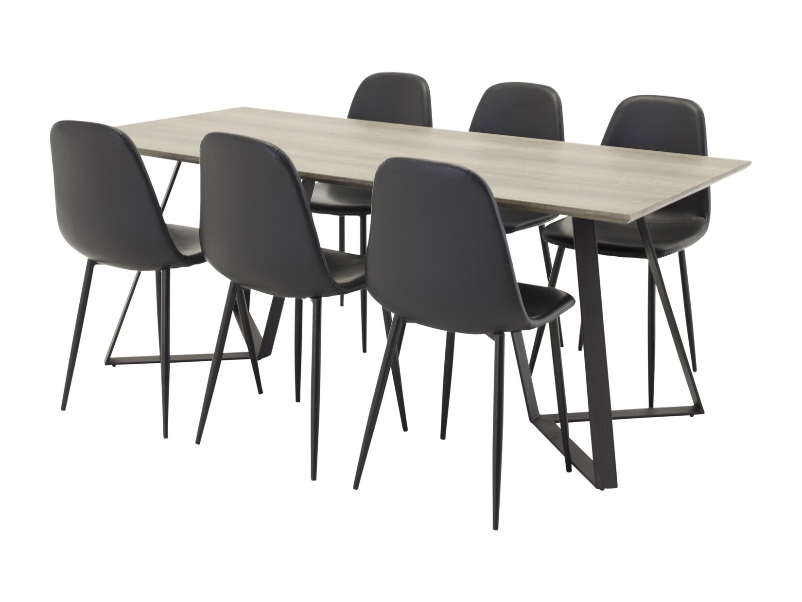 Маса и столове за трапезария Dallas 1353 (Черен)