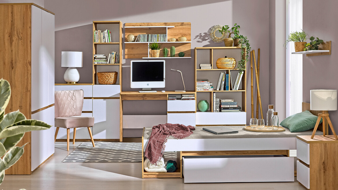 Легло Evaropha 108 (Дъб уотан + Бял)