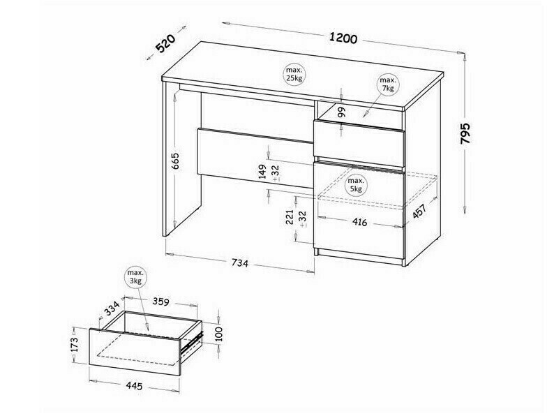 Офис бюро Evaropha 106 (Бял)