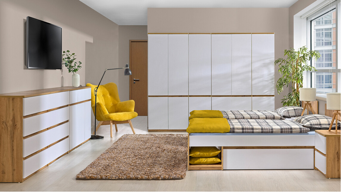 Скрин Evaropha 104 (Дъб уотан + Бял)