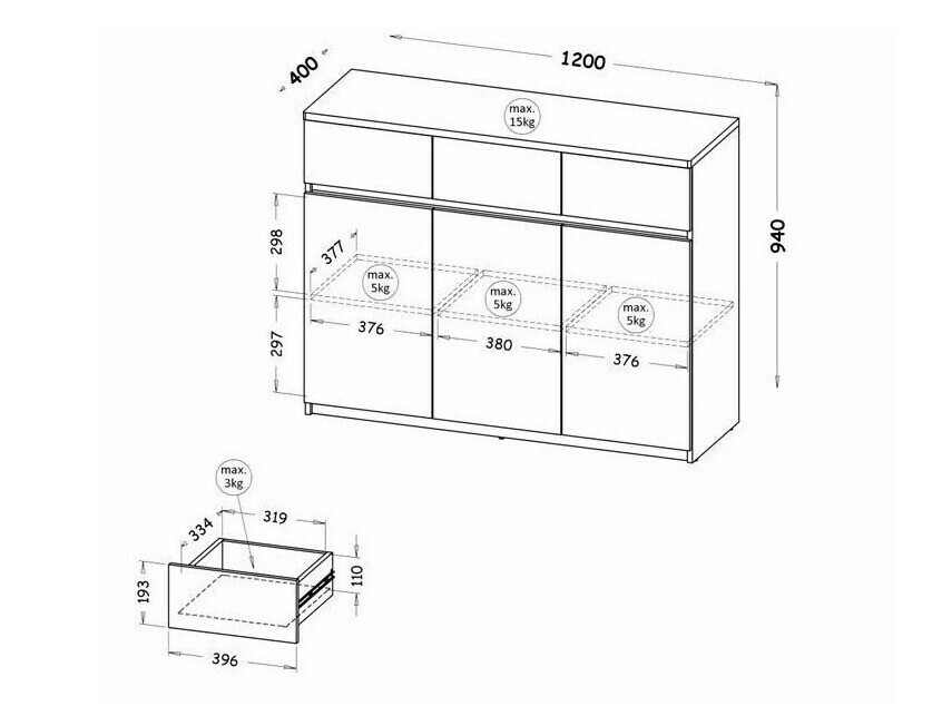 Скрин Evaropha 105 (Дъб уотан + Бял)