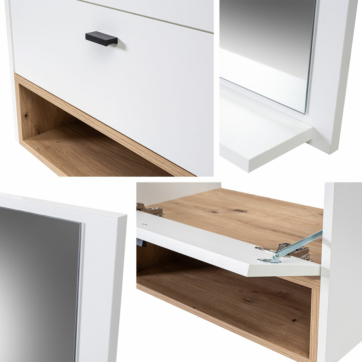 Комплект за баня Velum II (Бял + Artisan дъб)