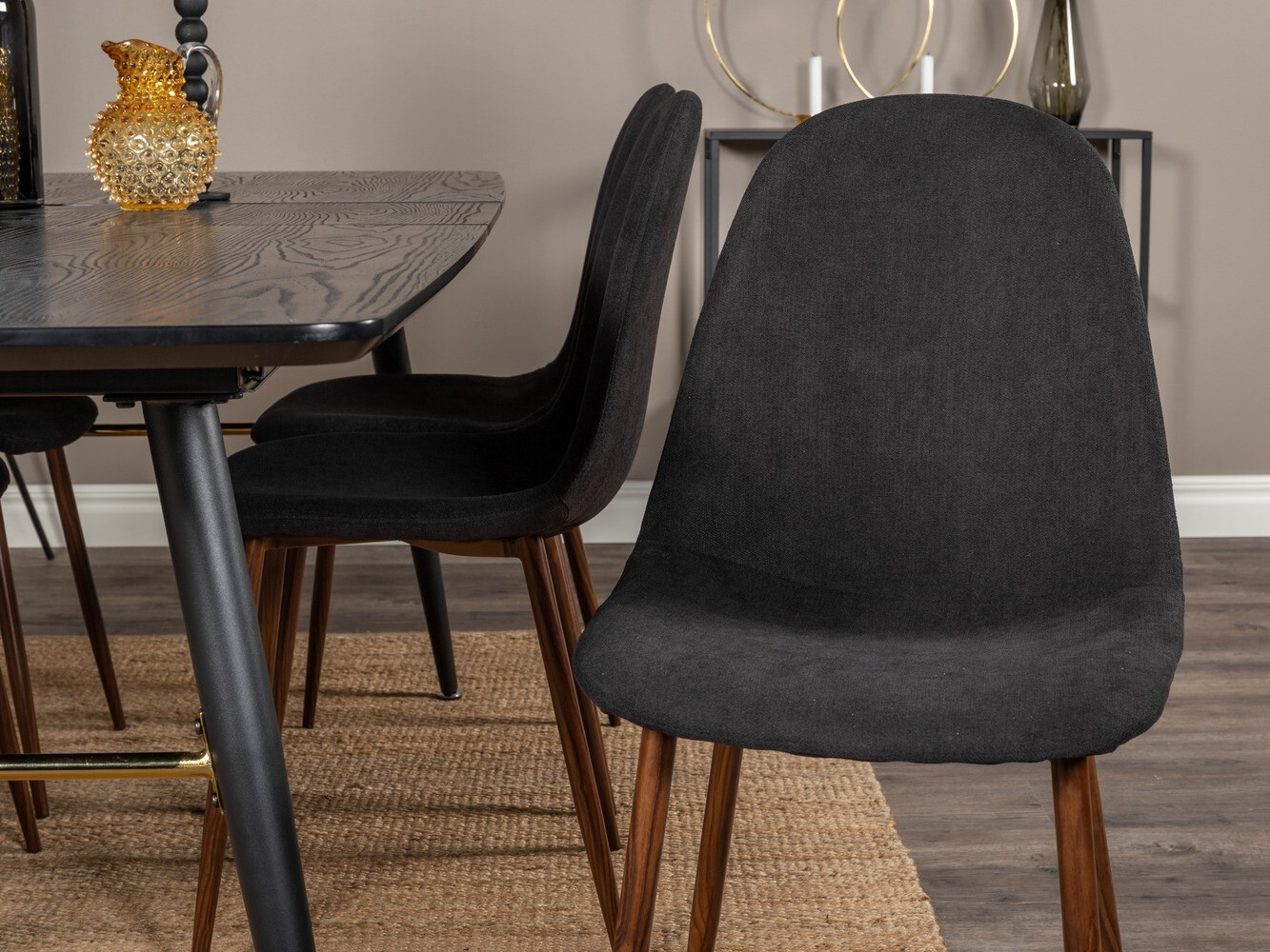 Маса и столове за трапезария Dallas 1443 (Черен + Opex)