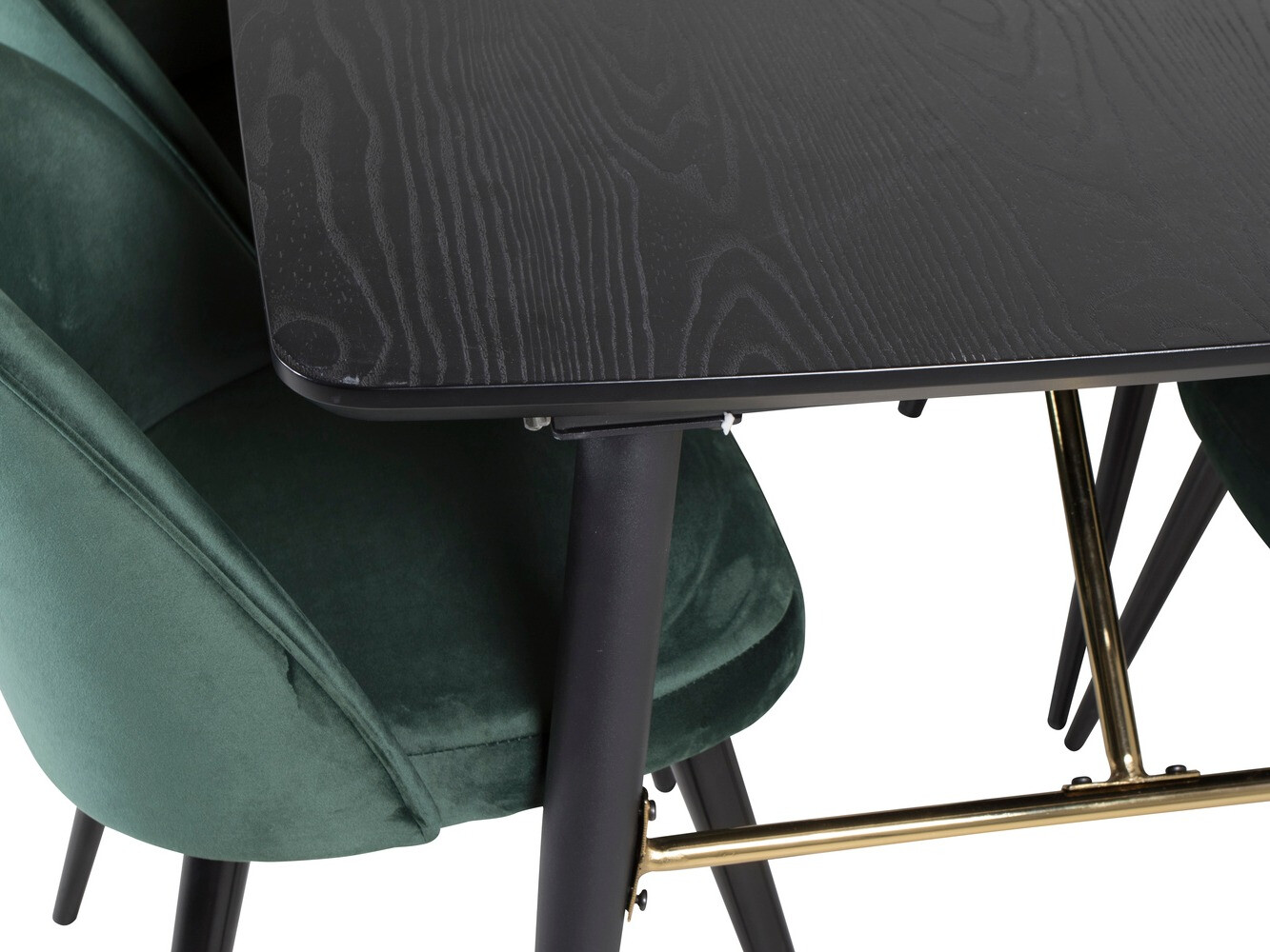 Маса и столове за трапезария Dallas 1449 (Зелен + Черен)