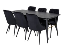 Маса и столове за трапезария Dallas 1453 (Черен)
