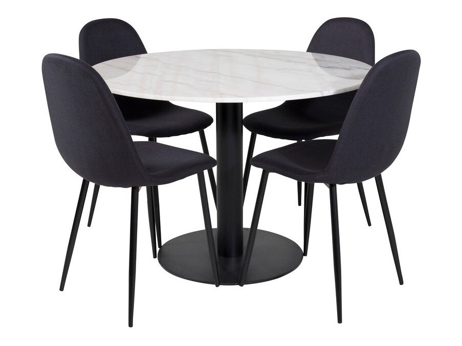 Маса и столове за трапезария Dallas 1613 (Черен)