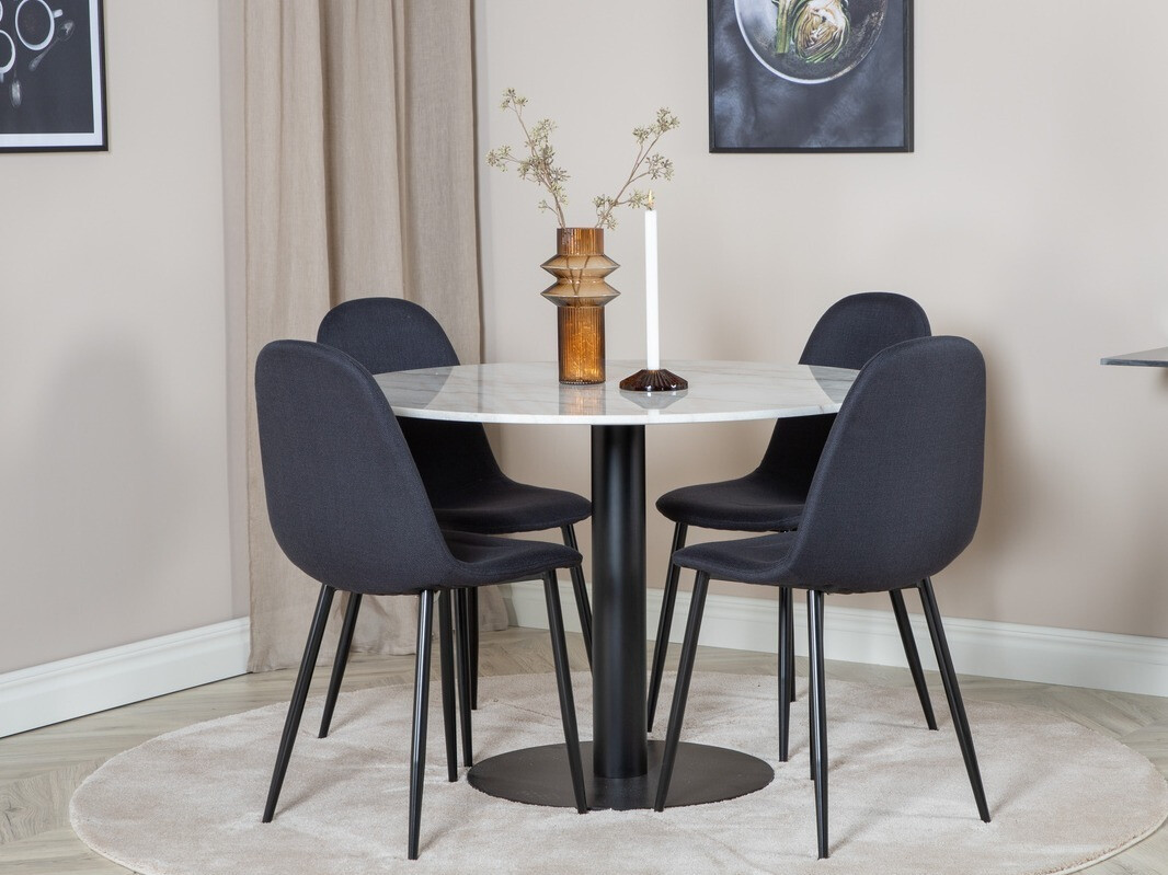 Маса и столове за трапезария Dallas 1613 (Черен)