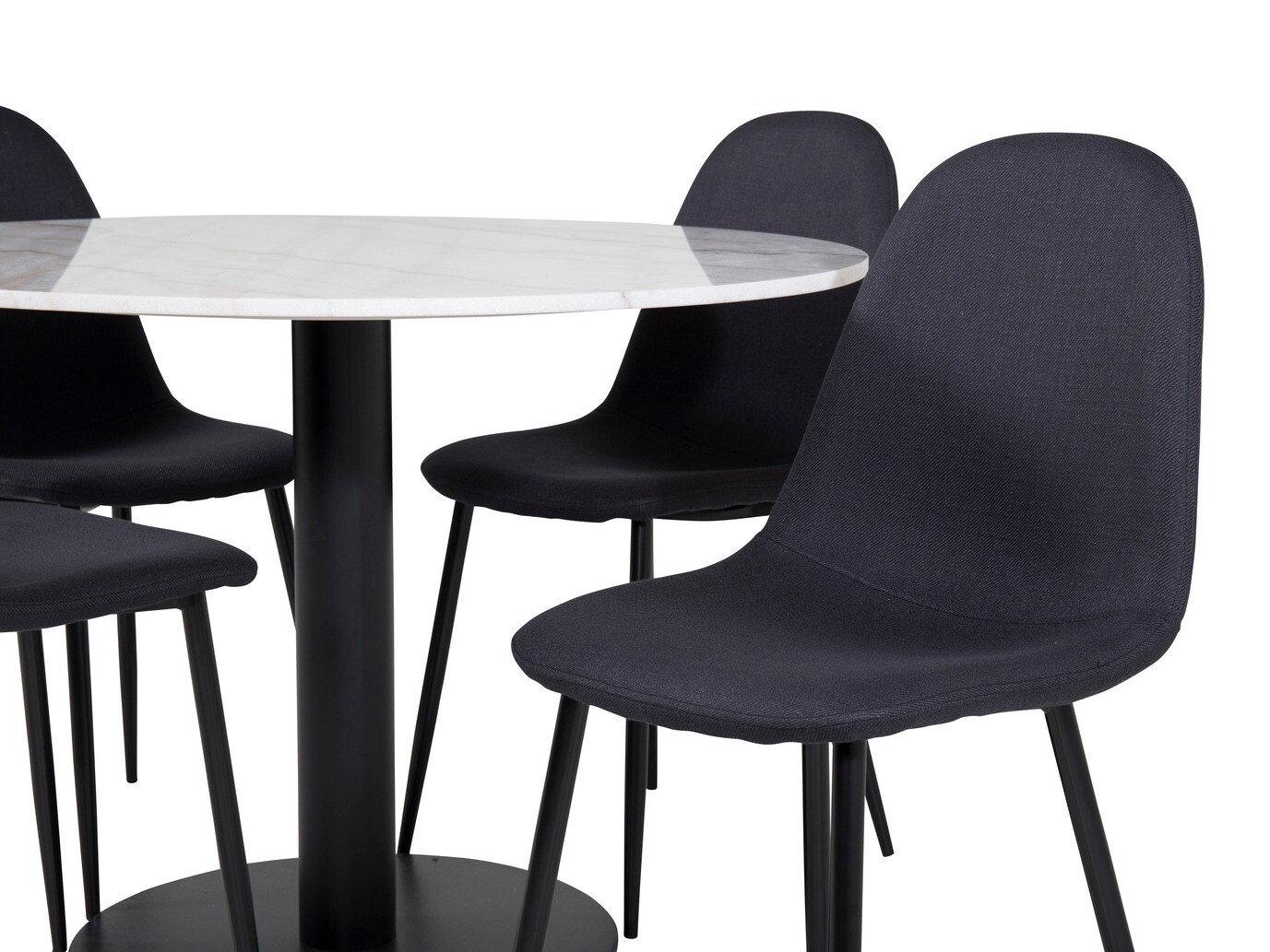 Маса и столове за трапезария Dallas 1613 (Черен)