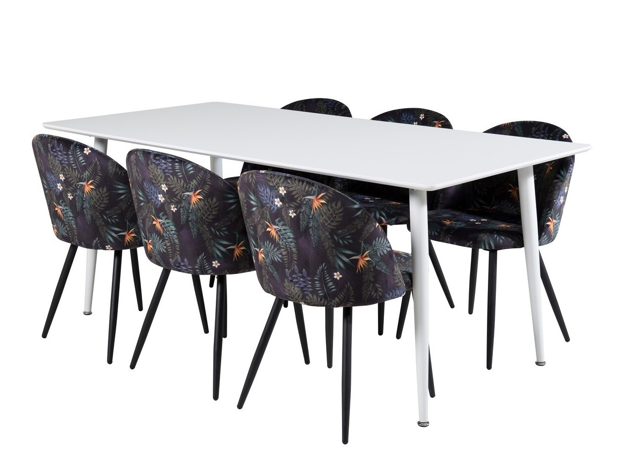 Маса и столове за трапезария Dallas 1624 (Флорален модел)