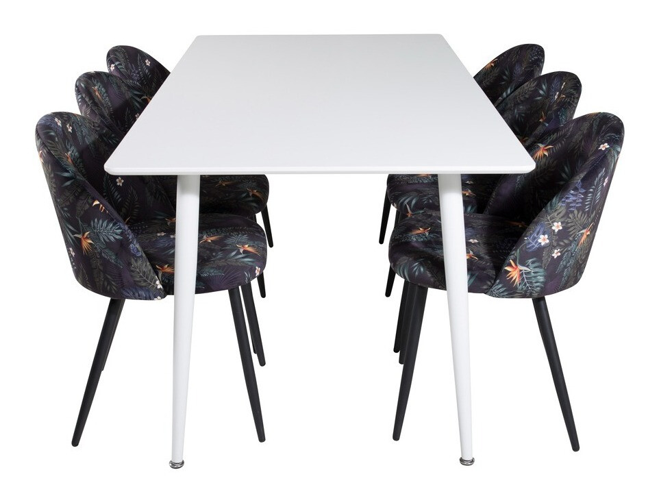 Маса и столове за трапезария Dallas 1624 (Флорален модел)