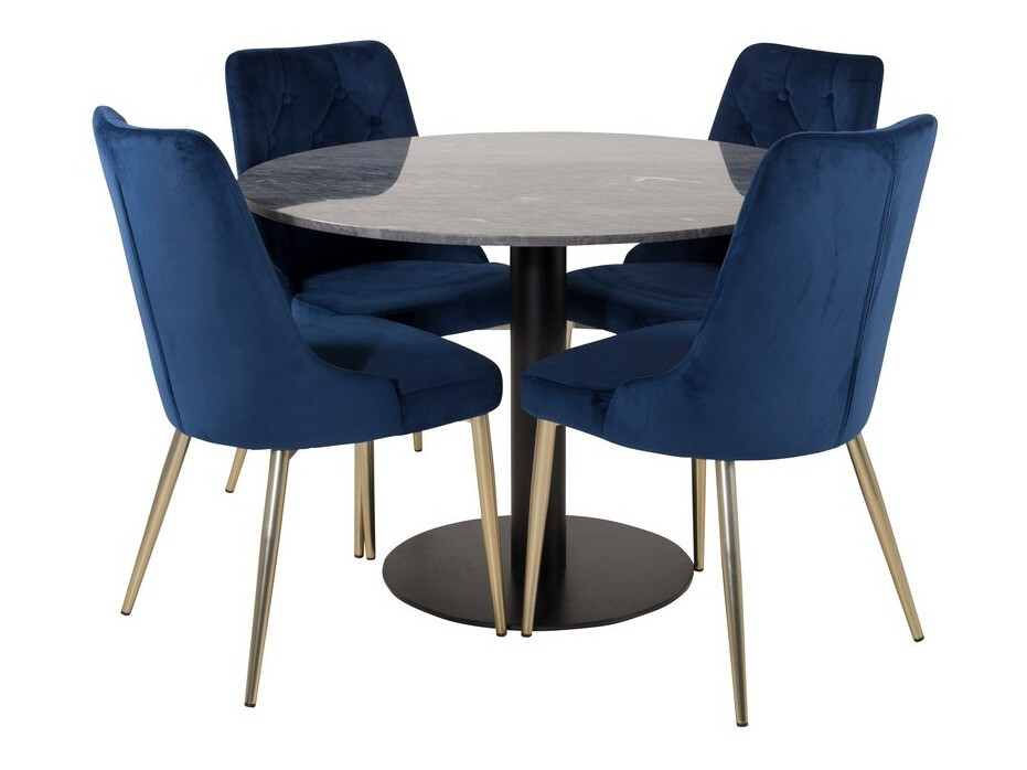 Маса и столове за трапезария Dallas 1627 (Син)