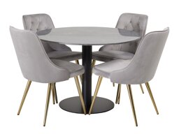 Маса и столове за трапезария Dallas 1627 (Сив)