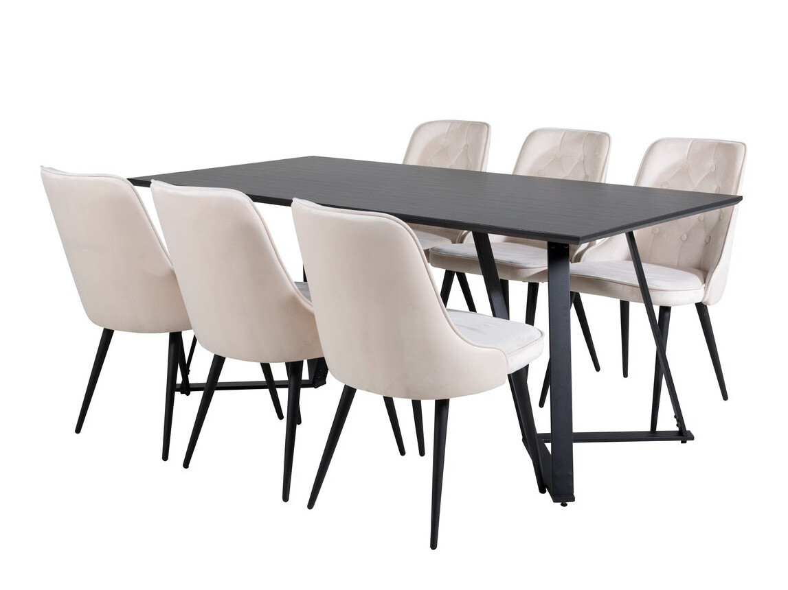 Маса и столове за трапезария Dallas 1628 (Бежов)