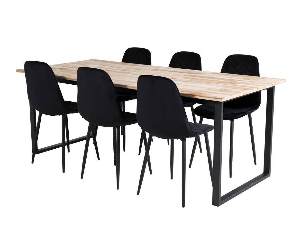 Маса и столове за трапезария Dallas 1645 (Черен)