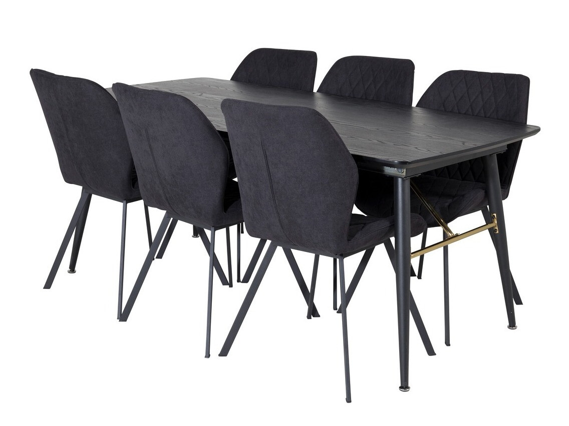 Маса и столове за трапезария Dallas 1647 (Черен)