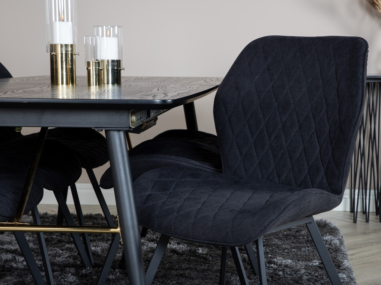 Маса и столове за трапезария Dallas 1647 (Черен)