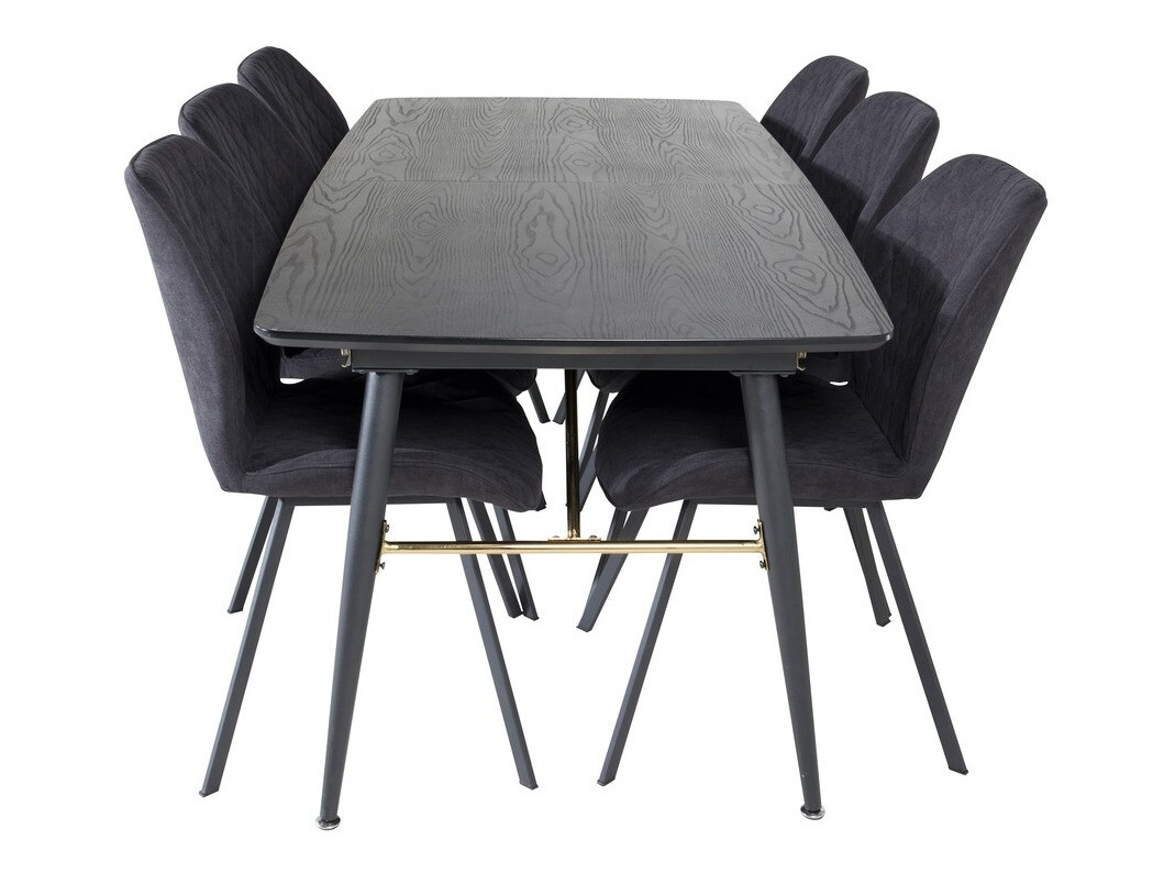 Маса и столове за трапезария Dallas 1647 (Черен)