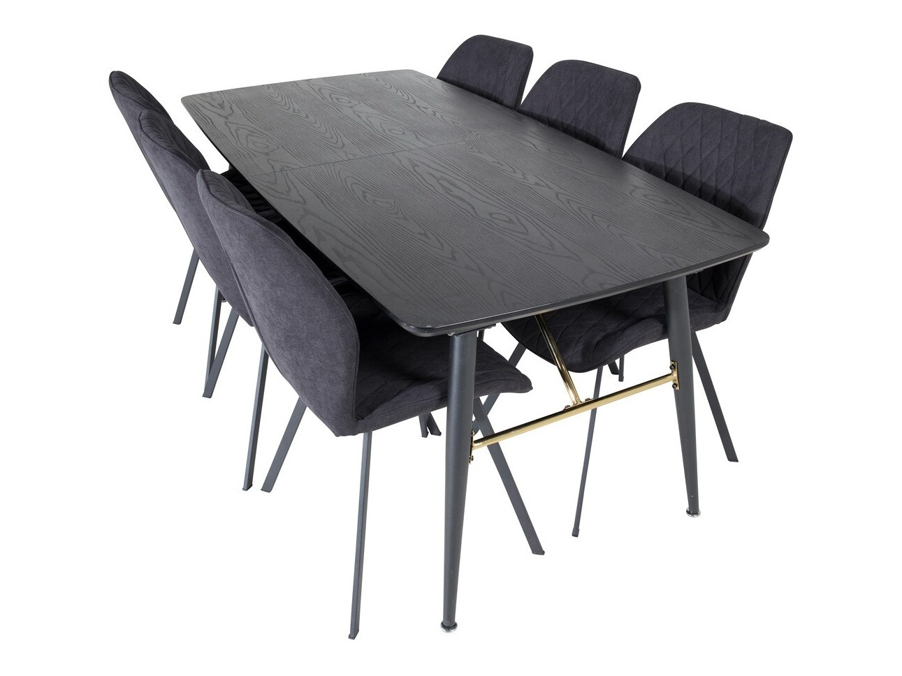 Маса и столове за трапезария Dallas 1647 (Черен)