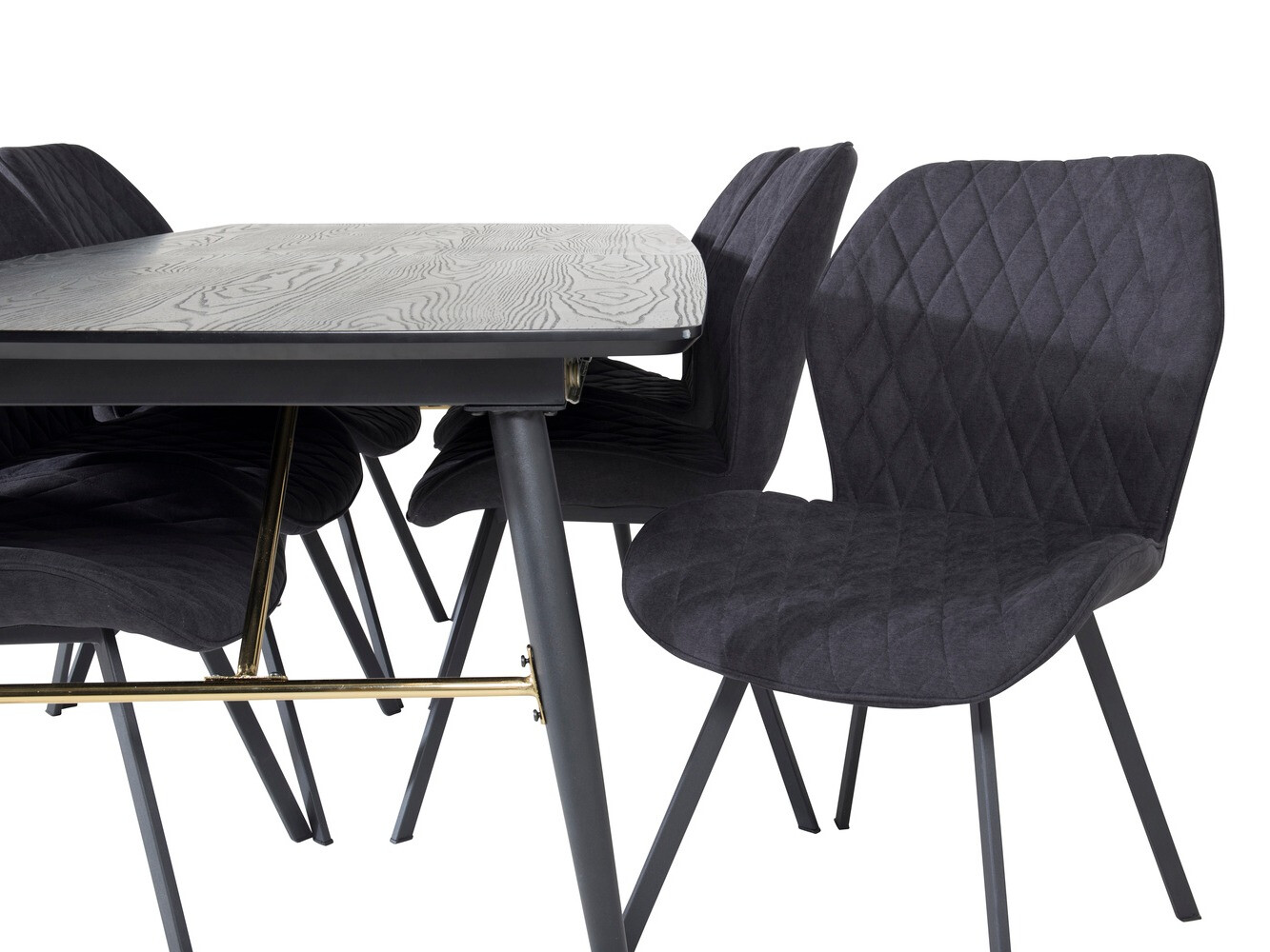 Маса и столове за трапезария Dallas 1647 (Черен)