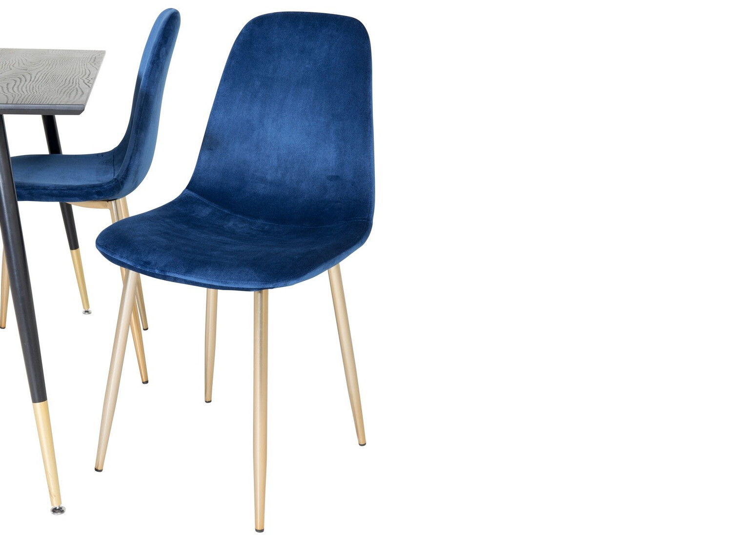 Маса и столове за трапезария Dallas 1693 (Син + златно)