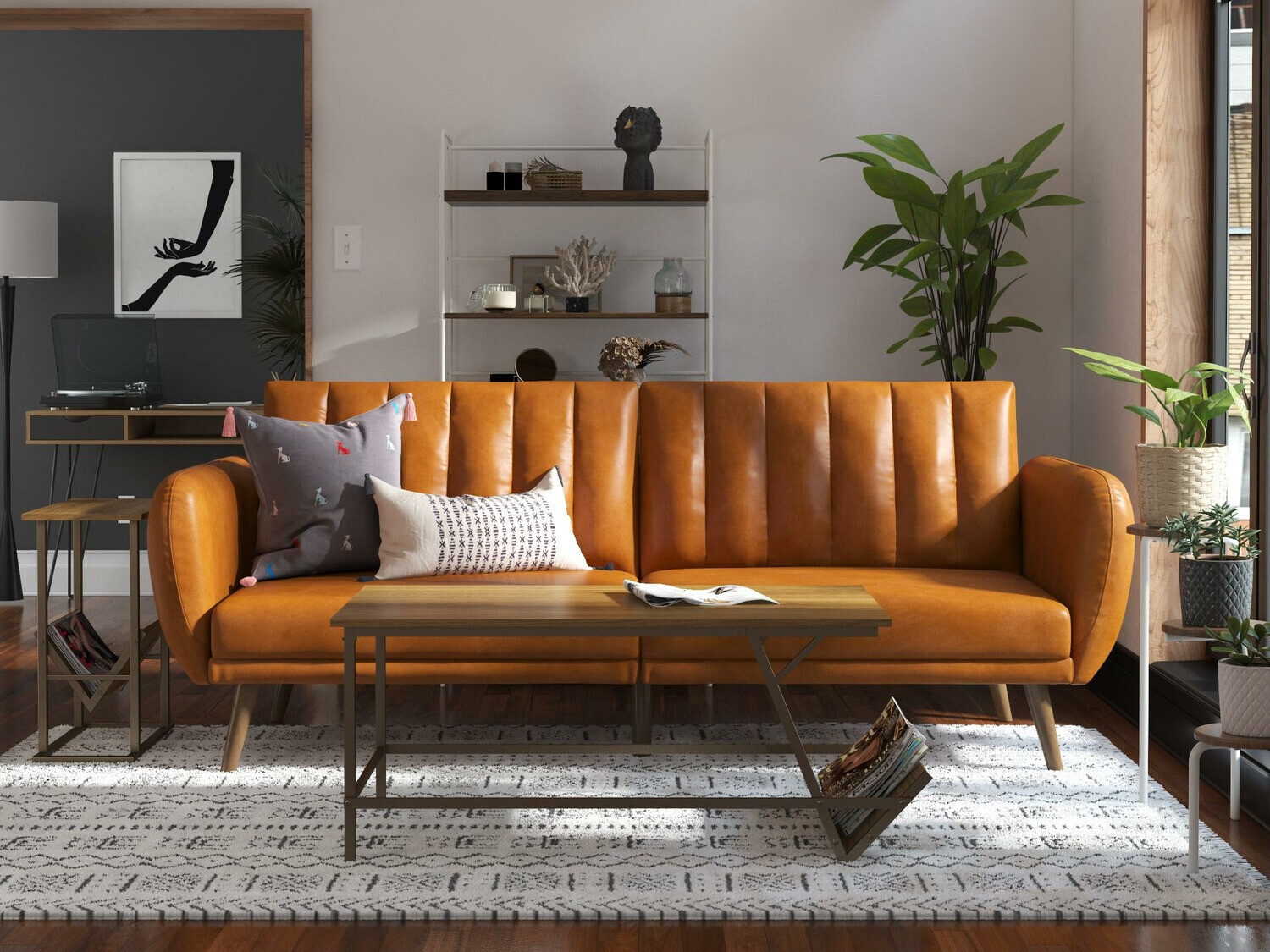 Разтегателен диван Novogratz 169 (Оранжев)