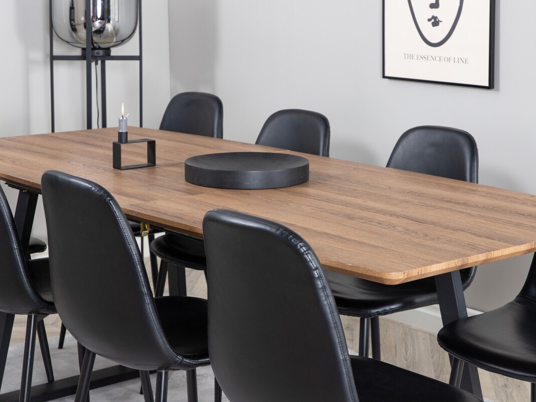 Маса и столове за трапезария Dallas 331 (Черен)