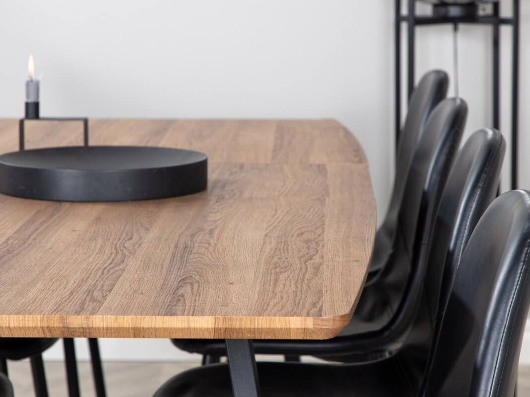 Маса и столове за трапезария Dallas 331 (Черен)