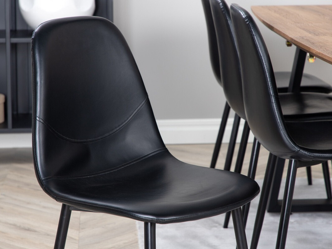 Маса и столове за трапезария Dallas 331 (Черен)