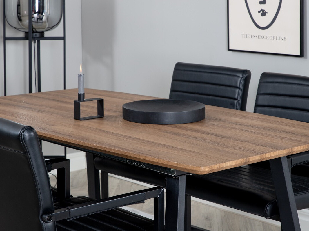 Маса и столове за трапезария Dallas 337 (Черен)