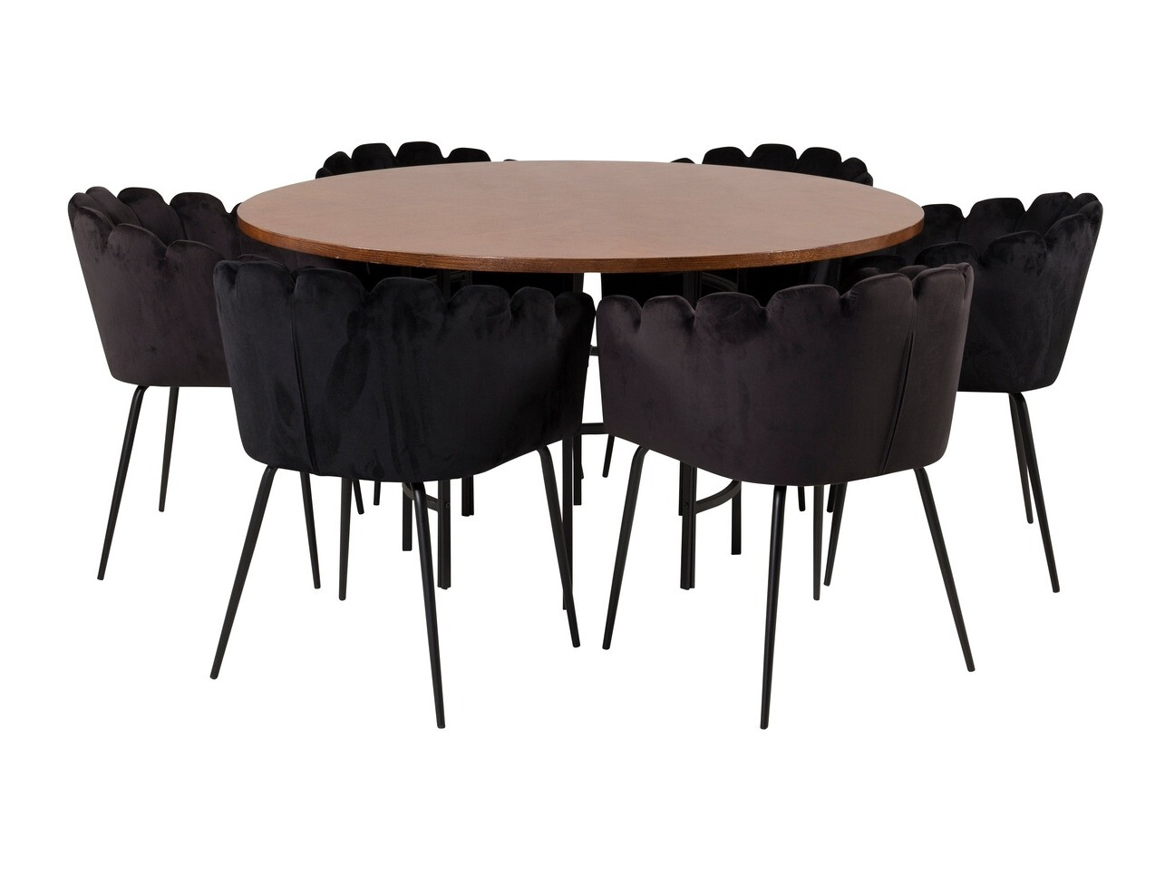 Маса и столове за трапезария Dallas 311 (Черен)