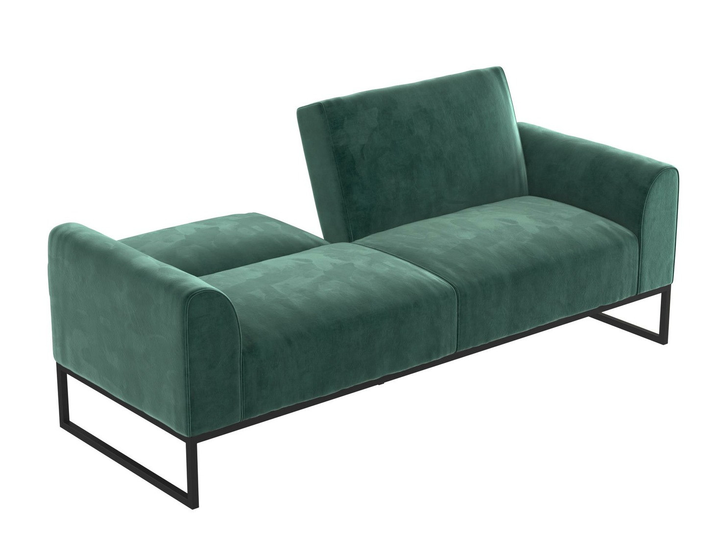 Разтегателен диван CosmoLiving by Cosmopolitan 125 (Черен + Зелен)