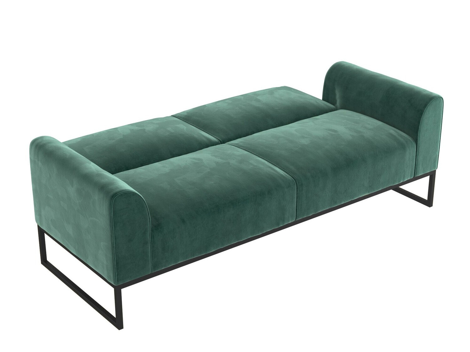 Разтегателен диван CosmoLiving by Cosmopolitan 125 (Черен + Зелен)