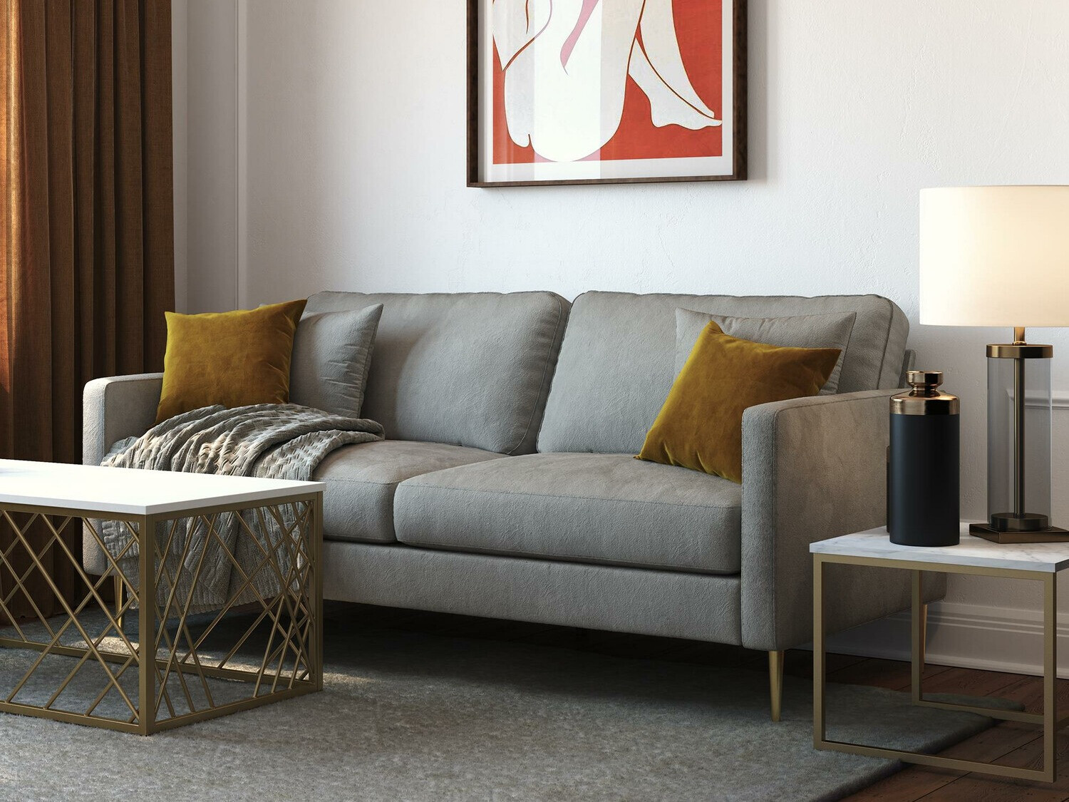 Диван CosmoLiving by Cosmopolitan 133 (Сив)