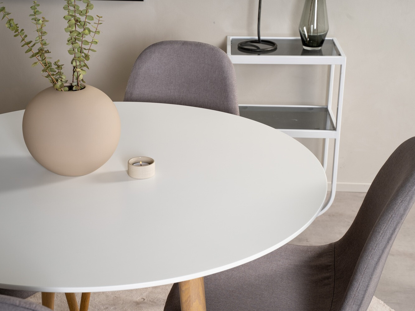 Маса и столове за трапезария Dallas 291 (Сив + Дъб)