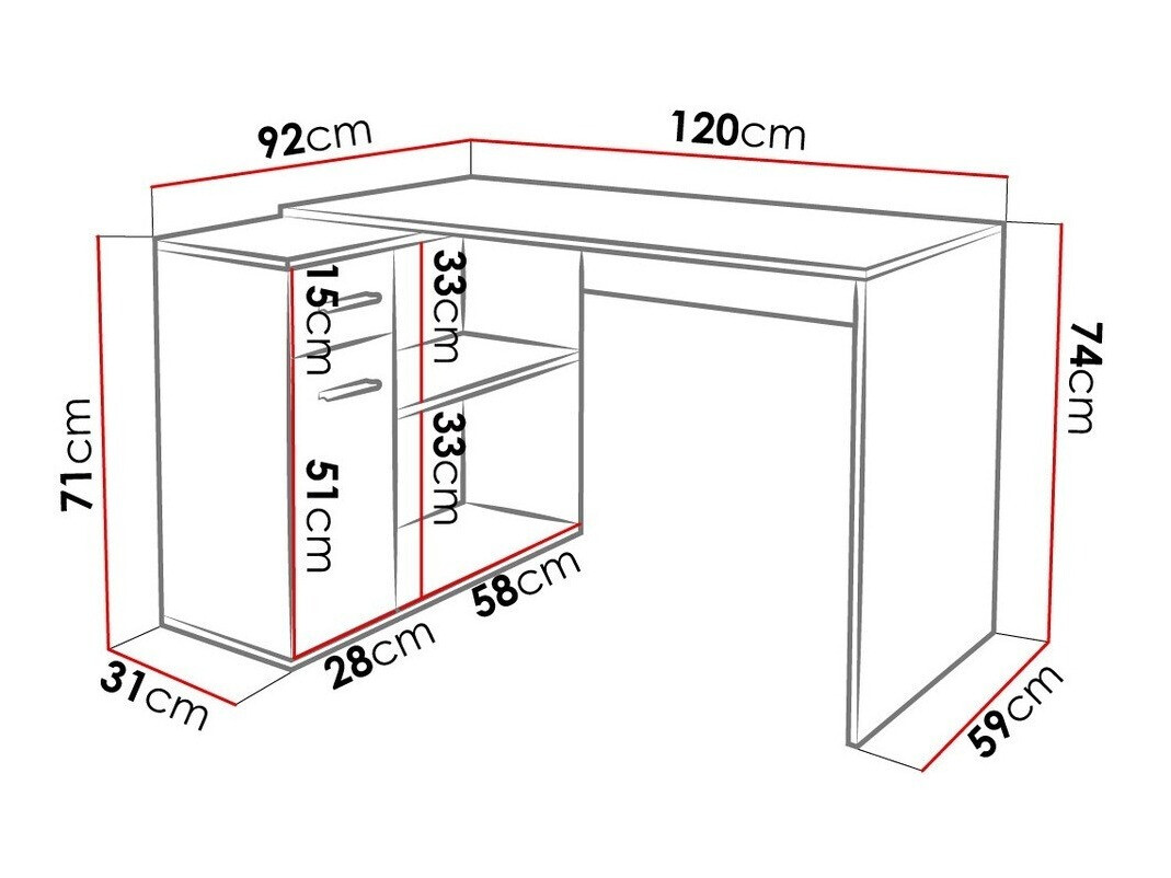 Ъглово офис бюро Affectus