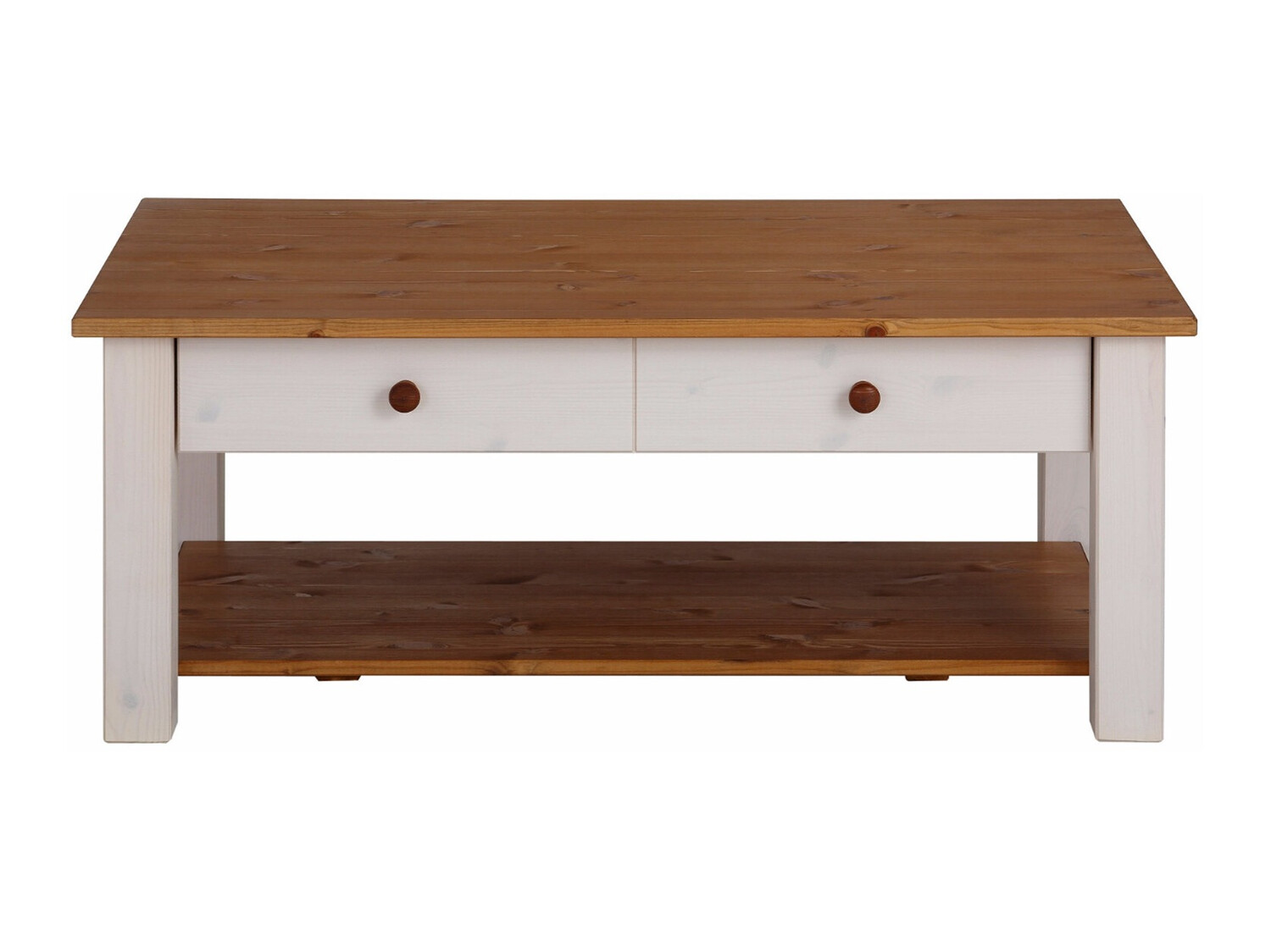 Масичка за кафе Denton 754 (Бял + Меден дъб)