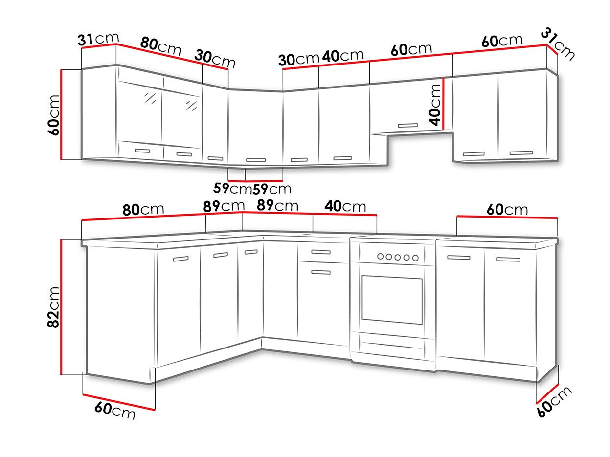 Комплект за кухня Tucson 164