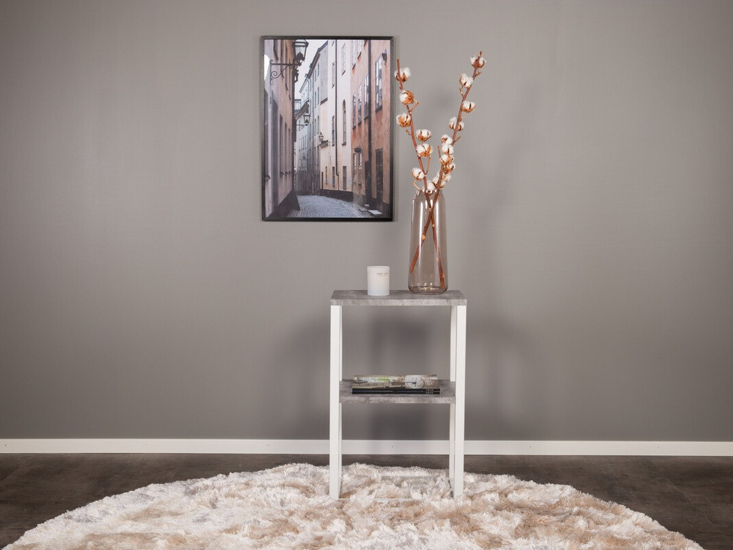 Помощна масичка Dallas 3219 (Бял + Бетон)