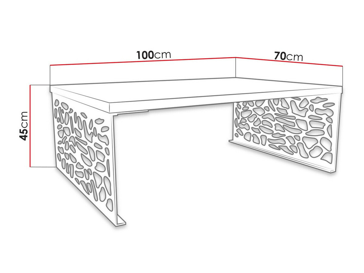 Масичка за кафе Germantown 107 (Черен гланц + Черен мат)