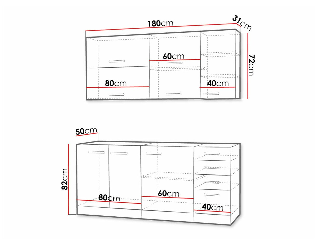 Модулен кухненски комплект Multi Cream 124