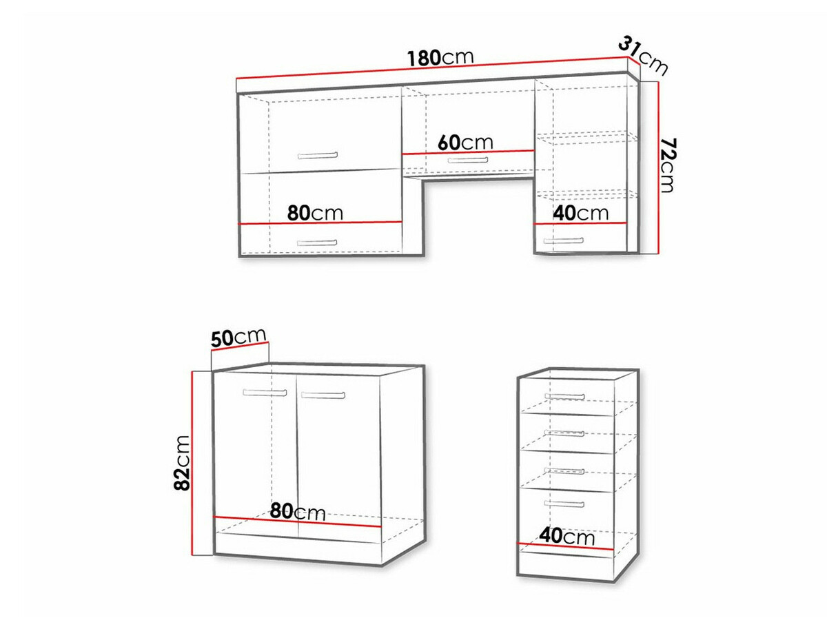 Модулен кухненски комплект Multi Cream 125