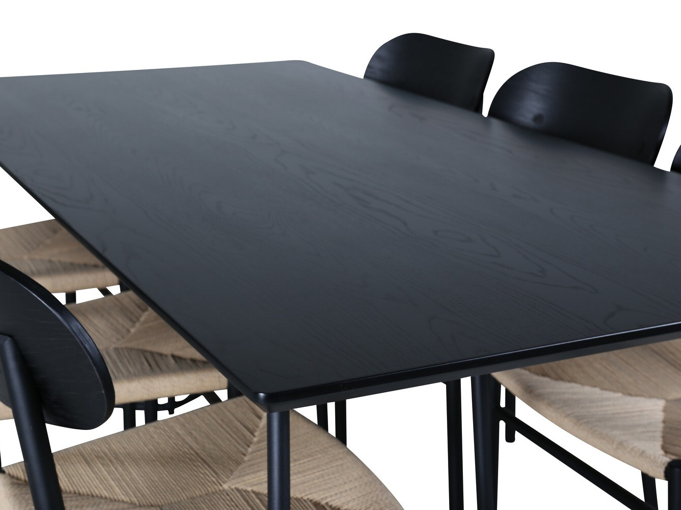 Маса и столове за трапезария Dallas 2716 (Черен + Светлокафяво)