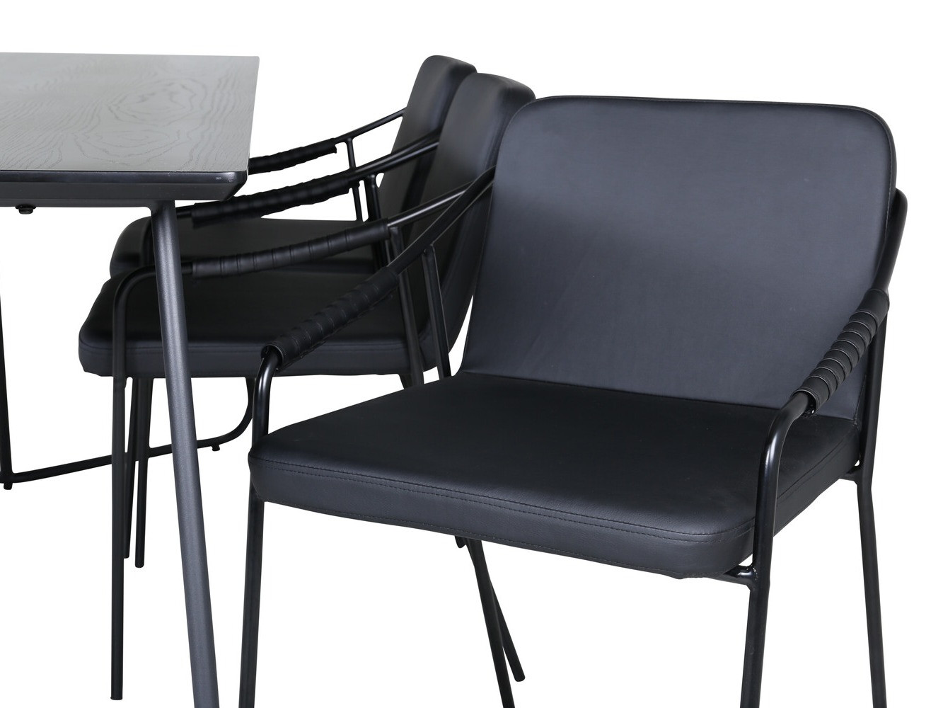 Маса и столове за трапезария Dallas 2720 (Черен)