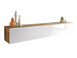 ТВ шкаф Sarasota 121 (Дъб уотан + Бял гланц)